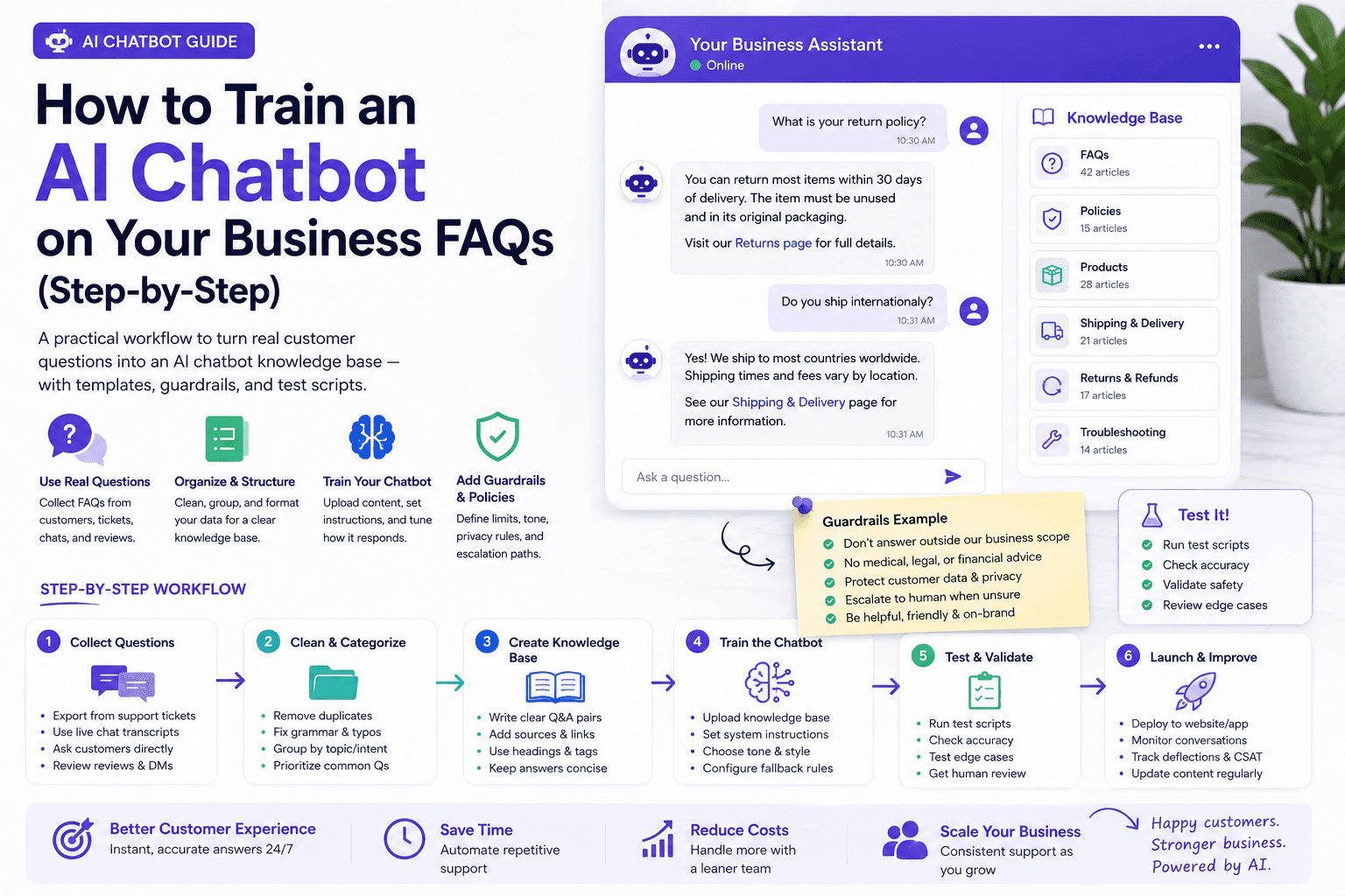 How to Train an AI Chatbot on Your Business FAQs (Step-by-Step)