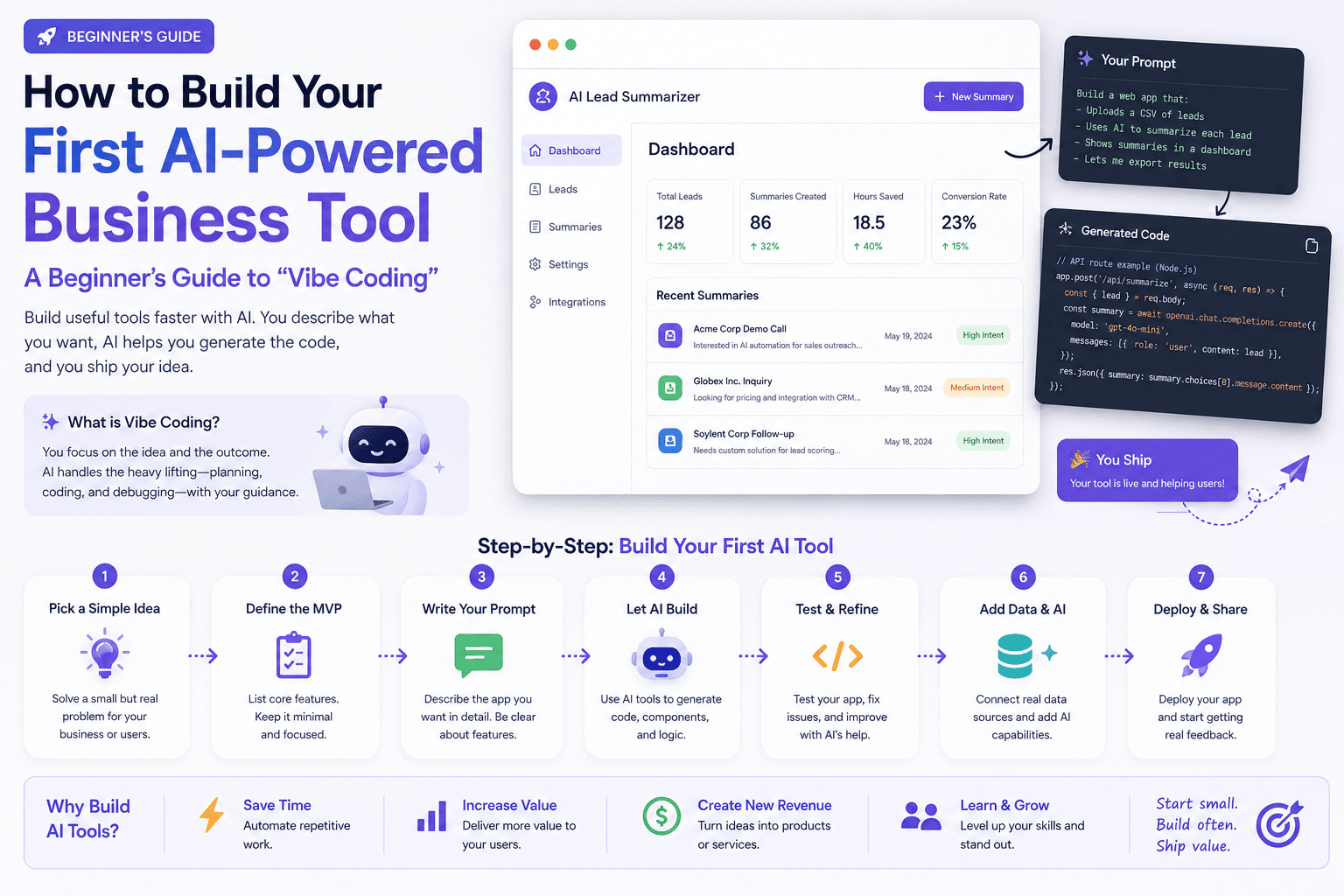 How to Build Your First AI-Powered Business Tool (A Beginner's Guide to "Vibe Coding")